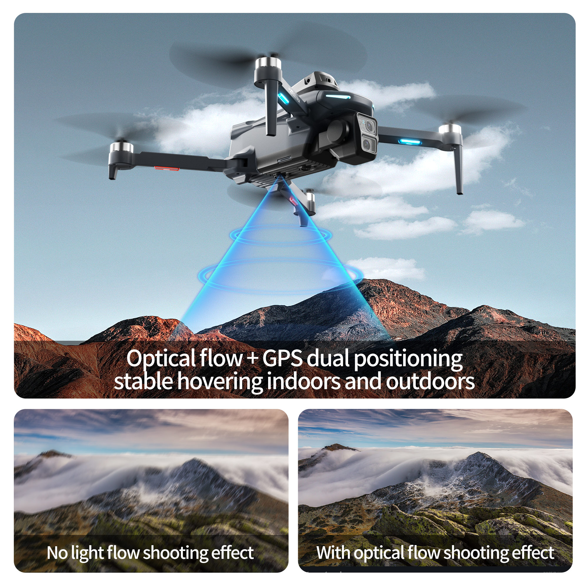 XT606 Foldable Drone 4K Dual C - Drone Gimbal 2 Axis 评论和价格