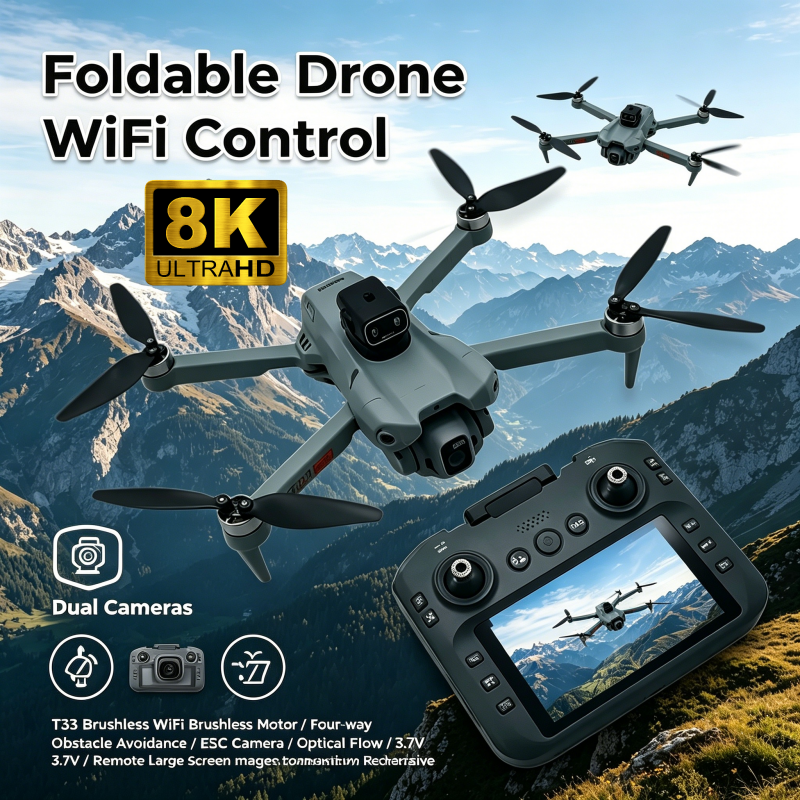 2026 New T33 RC Drone 8K Camer - Drone Gimbal 3 Axis 评论和价格