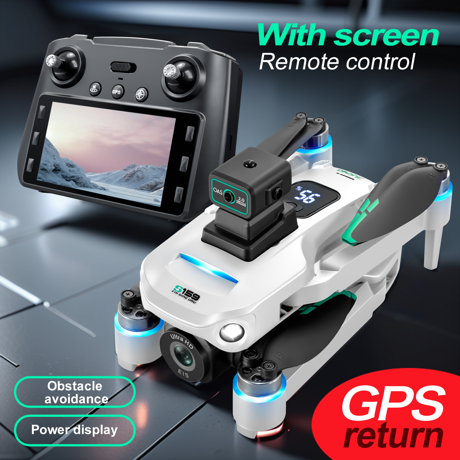 S159 GPS Drone 4K Profesional  - Drone Gimbal Brushless 评论和价格